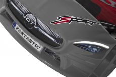 Дитяче ліжко машина Star Premium Mersedes GT Gray 160х80 см з підсвічуванням, музикою, шкіряний салон, пультом
